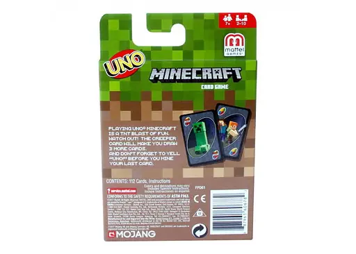 Настольная игра Mattel Уно Майнкрафт (UNO Minecraft) (FPD61) - фото 2
