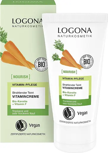 БИО-Крем витаминный Увлажнение и Упругость Морковь Logona 50 мл - фото 1
