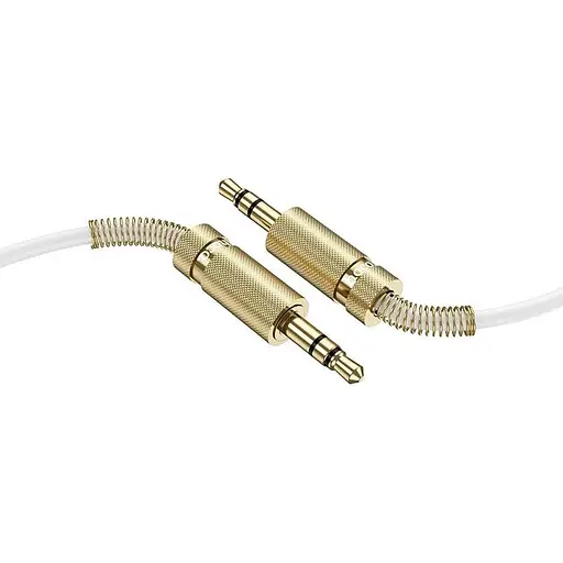 Аудiокабель Hoco UPA31 Cindy spring audio cable AUX 3 м білий - фото 1