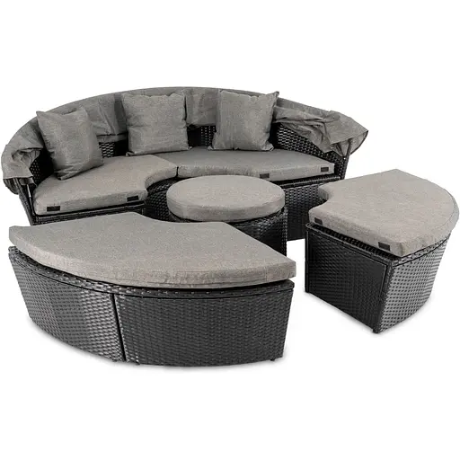 Садовая мебель Di Volio Milano черно-серая - фото 4