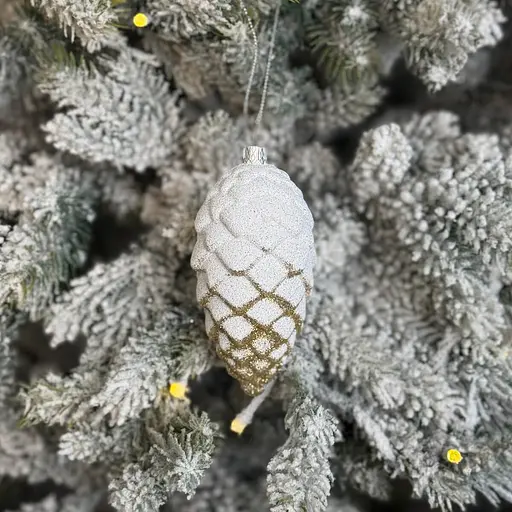 Ялинкова іграшка MIS LT Шишка 5,5х5,5х11,5 см золотий - фото 2