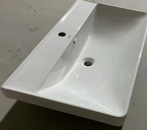 Умивальник меблевий Mixxus Premium Style-1503 800x480x190 мм з отвором під змішувач і переливом MP6500, Білий - фото 2