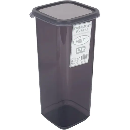 Контейнер для сыпучих продуктов Violet House, 1,7 л, черный (0299 Transparent Black) - фото 1