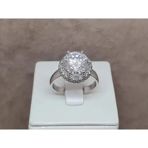 Срібне кільце Агні ДИВО з фіанітами. 1062/1Р-CZ 18 - фото 4