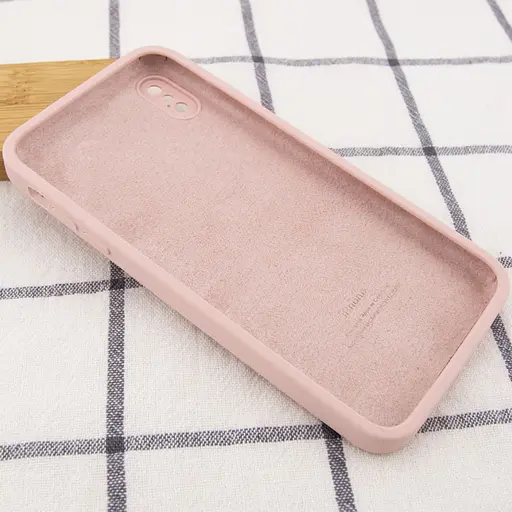 Чохол Epik Silicone Case Square Full Camera Protective AA для Apple iPhone XS Max 6.5 Рожевий/Pink Sand - фото 3
