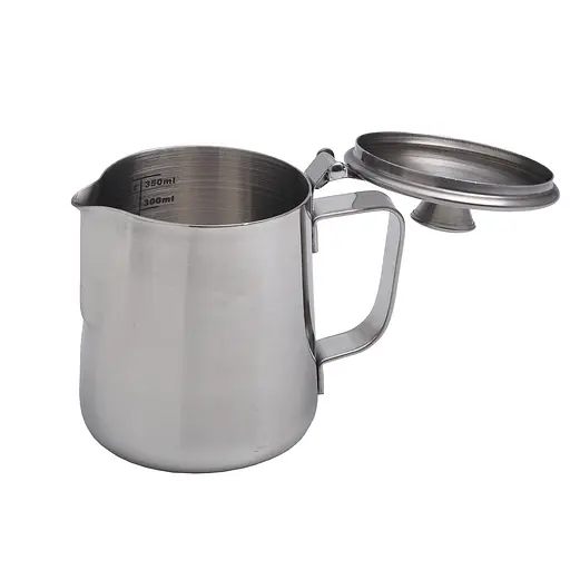 Молочник із нержавіючої сталі з кришкою KM 4385 – 350 мл, Kamille Сріблястий 87475 - фото 2