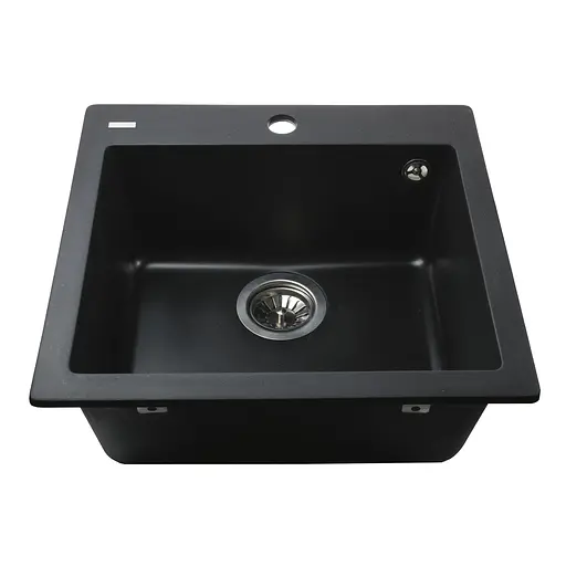 Гранитная мойка Globus Lux Aosta черный 490x455мм А0002, Черный - фото 2