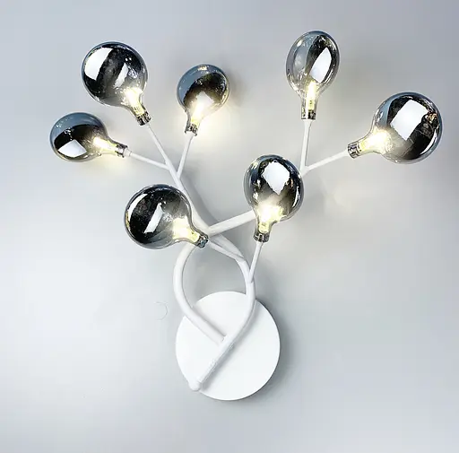 Флористический настенный светильник в корпусе белого цвета Line F Арт. W686/7 WT - фото 1