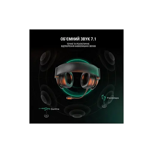 Навушники Fifine H6 RGB 7.1 Black (H6) - фото 10