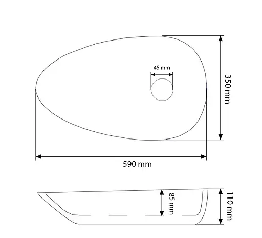 Умивальник VBI Trento 60 white накладний VBI-011904, Білий - фото 4