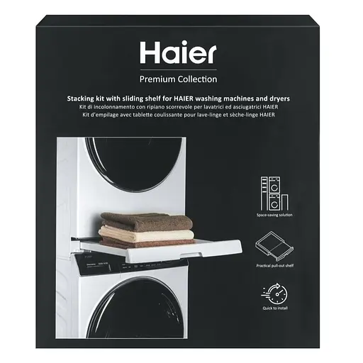 Haier Комплект монтажный для соединения стиральной машины с сушильной машиной, 47-60см, белый - фото 9