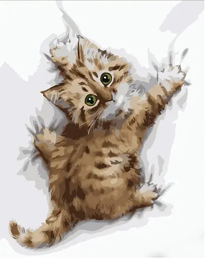 Набор для росписи по номерам Пушистик, Strateg, 30x40 см, SS6775