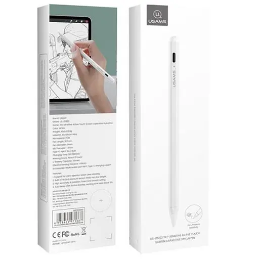 Стилус Usams US-ZB223 Tilt-sensitive Active Touch Capacitive for iPad - фото 3
