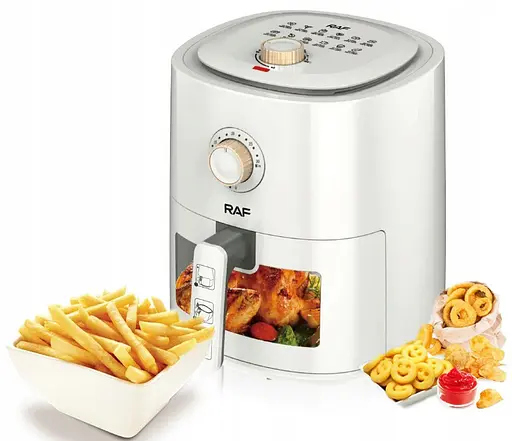 Аеро - фритюрниця без олії RAF R.5332W 1500 Вт 6 л з регулюванням температури Біла - фото 5