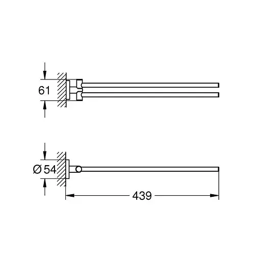 Тримач для рушника Grohe QuickFix Start 41183000 Хром - фото 2