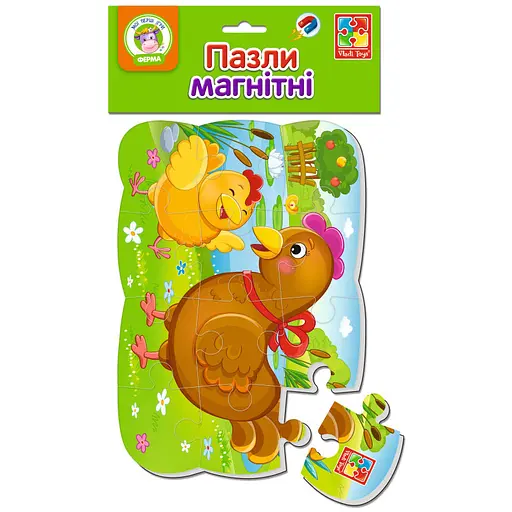 Пазли на магніті Vladi Toys А5 Курочка і курча 12 елементів VT3205-78 - фото 2