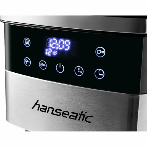 Hanseatic кавоварка з кавомолкою HCMG105015SD, кавник 1,5 л, паперовий фільтр, 1x4, з ЖК-дисплеєм та таймером - фото 7