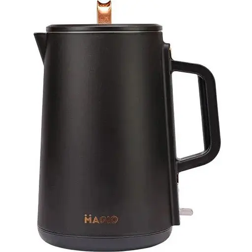 Електрочайник Magio МG-517, чорний, 1500W, 1.5 л, дисковий, подвійні стінки: нержавіюча сталь, пластик, автоматичне відключення - фото 1