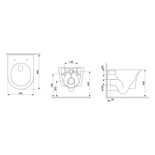 Унитаз подвесной AM.PM Tender безободковый с сиденьем Soft Close (C45A1700SC) - фото 8