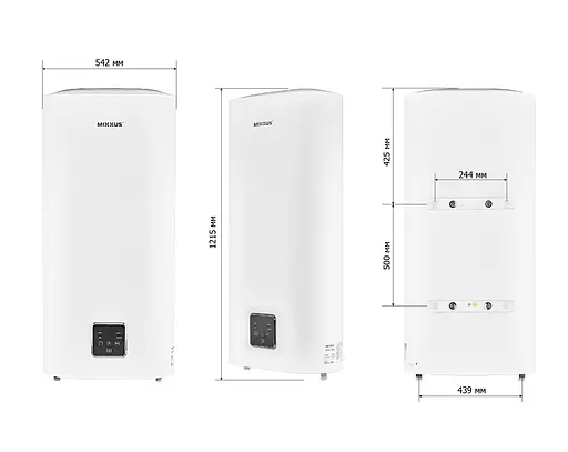 Водонагреватель "Плоский" Mixxus EWH-09100 Flat WET накопительный 100 л мокрый тэн 2 kW WH0596 - фото 5