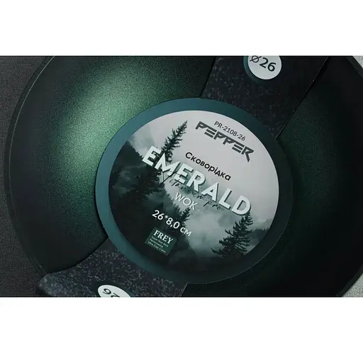 Сковорода WOK Pepper PR-2108-26 Emerald Titanium Pro 26x8 см (113294) - фото 4