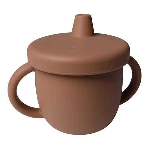 Поїльник силіконовий непроливайка oldbro 150ml brown - фото 1