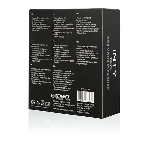 Віброкільце INTY Toys Crave 9.5 см (чорний) - фото 5