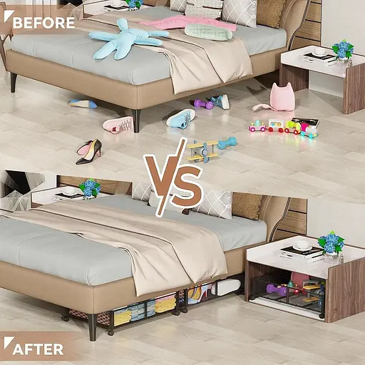 Место для хранения под кроватью на колесах Innotic Место складные контейнеры для хранения обуви - фото 3