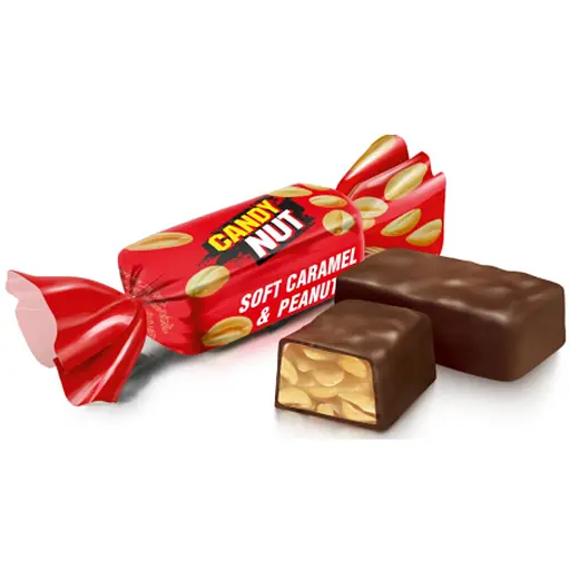 Уцінка. Цукерки Roshen Candy Nut м'яка карамель з арахісом 1 кг - фото 3