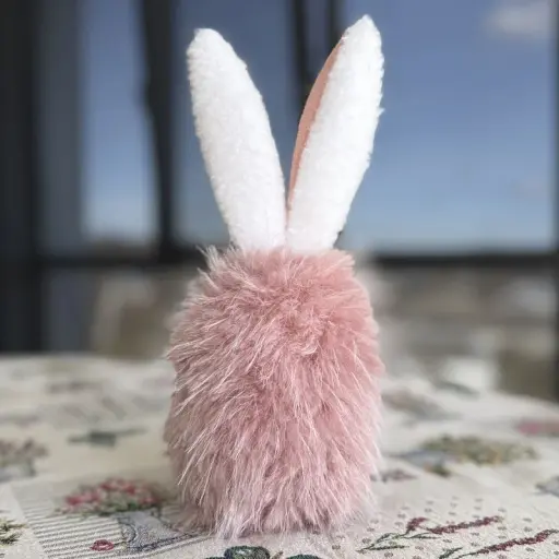 Великодній зайчик "Пухнастик" рожевий малий MIS LT - фото 2