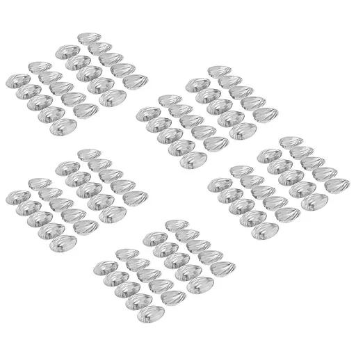 Набір з 100 металевих порційних формочок для випічки печива Горішки з ребристою поверхнею, Ласунка Сірий 87131 - фото 9