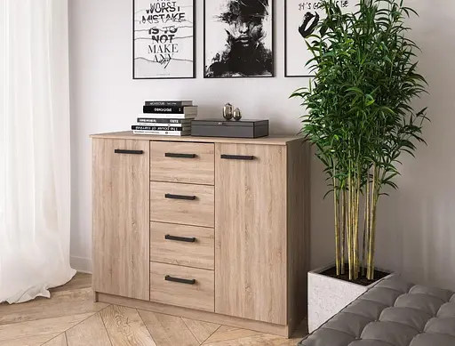 Комод в гостиную MebelStar 4+2 120x45x99 см Дуб сонома (MBS-1040) - фото 2