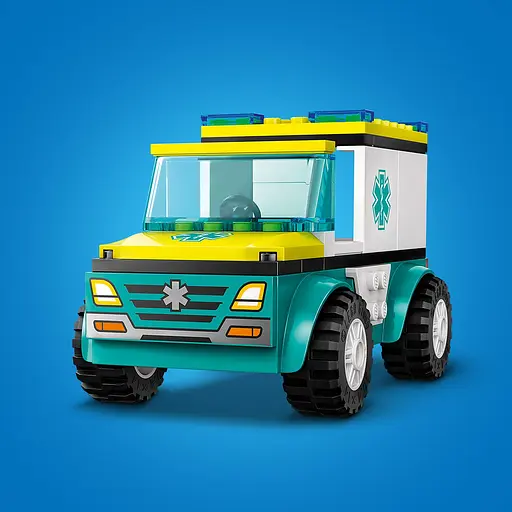Конструктор LEGO City Карета скорой помощи и сноубордист 79 деталей (60403) - фото 6