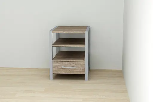 Тумба универсальная Ferrum-decor Вивьен 1/1 50x41x40 серый ДСП Дуб Сонома Трюфель 16мм (FRD-104154) - фото 4