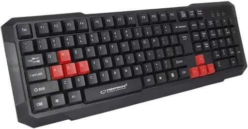 Клавіатура Esperanza EGK102 Red Black (EGK102RUA)