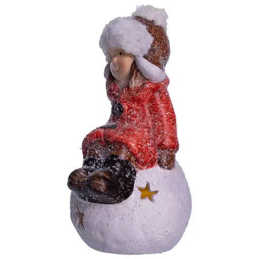 Новорічна декоративна фігурка Yiwu CR-5-19 з підсвічуванням 9.5 × 8 × 16 см  - фото 4