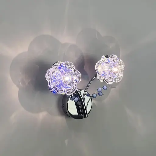 Волшебное серебряное бра в естественных мотивах Line F Арт. 4868/2 CH - фото 5