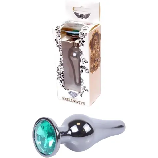 Анальна пробка Boys Of Toys Jewellery Dark Silver Butt Plug M-Green