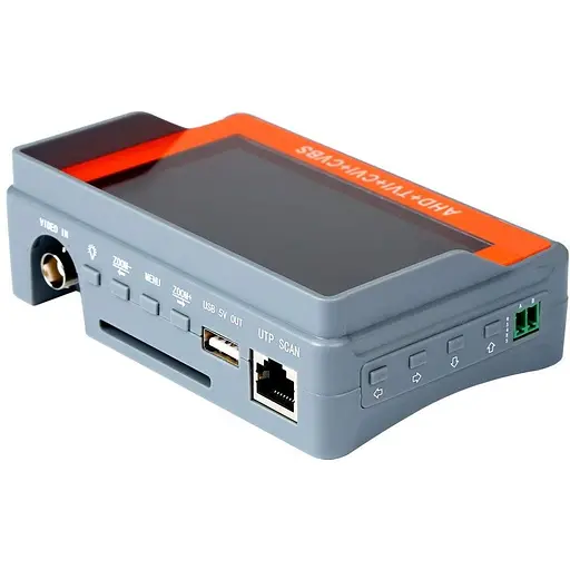 Портативный монитор для настройки камер видеонаблюдения Pomiacam IV7W, 5Мп, AHD+TVI+CVI+CVBS - фото 4