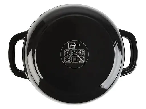 Чавунна каструля казан з крапельною системою Livarno Німеччина, 2,2 л, чорна 21186 - фото 2