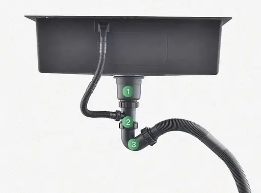 Кухонна мийка під стільницю з нержавіючої сталі біла Nett NW-5742, Білий - фото 7