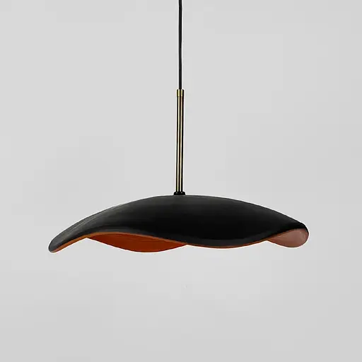 Подвесной светильник-цветок в черно-оранжевом корпусе Ø 40х25 см | Line F | Ст. SGA31-280 Black+Red - фото 4