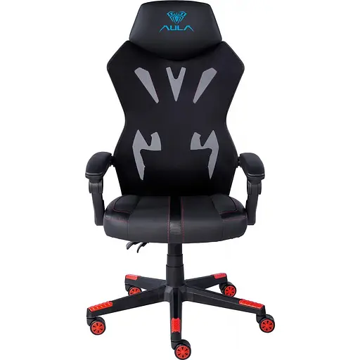 Ігрове крісло Aula F010 Gaming Chair Black/Red (6948391286228) - фото 1
