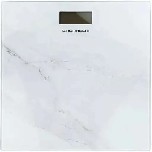 Ваги електронні Grunhelm BES-MAR квадрат максимальна вага 180 кг білий мармур (129930)
