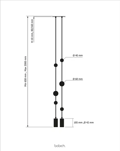 Підвісний стельовий світильник Babich Studio Sunderline 2S other any color - фото 5