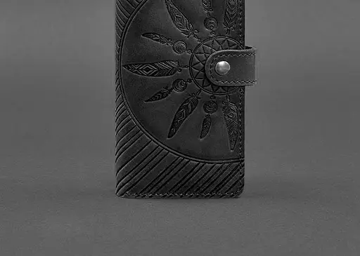 Кожаное женское портмоне 7.0 Инди Черный - фото 1