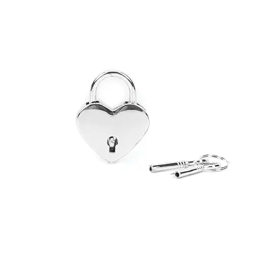 Набір BDSM замочків Liebe Seele Heart-Shaped Lock 2 шт. сріблястий - фото 3