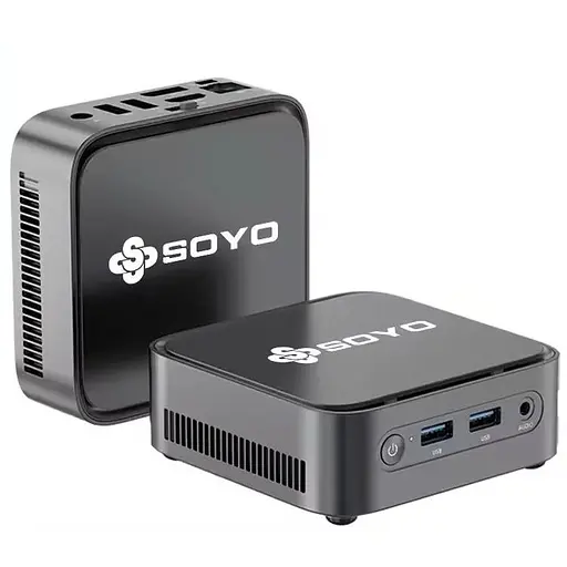 Неттоп Soyo M4 Plus 2 Black N150 16Gb DDR4 512Gb SSD NVMe Graphics GLan 2xUSB 3.2 / 2xUSB 2.0 HDMI/DP Windows 11 Pro