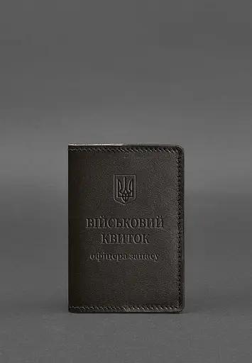 Кожаная обложка для военного билета офицера запаса 8.0 темно-коричневая - фото 2