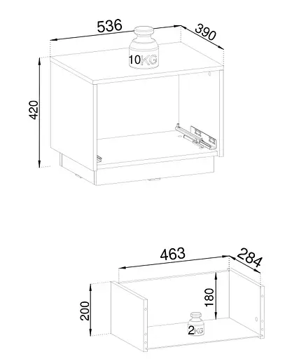 Тумба прикроватная Perfect Home Роял / Royal S54 с 1 ящиком Бежевый (PFH-091296) - фото 3